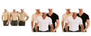Instaslim Insta Slim Men's 3 Pack Compression Short Sleeve V-Neck T-Shirts